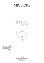 Фото Migliore Lem 25868 Смеситель для душа внешний, бронза