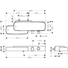Смеситель Hansgrohe Axor Bouroullec 19761400 Термостат для душа