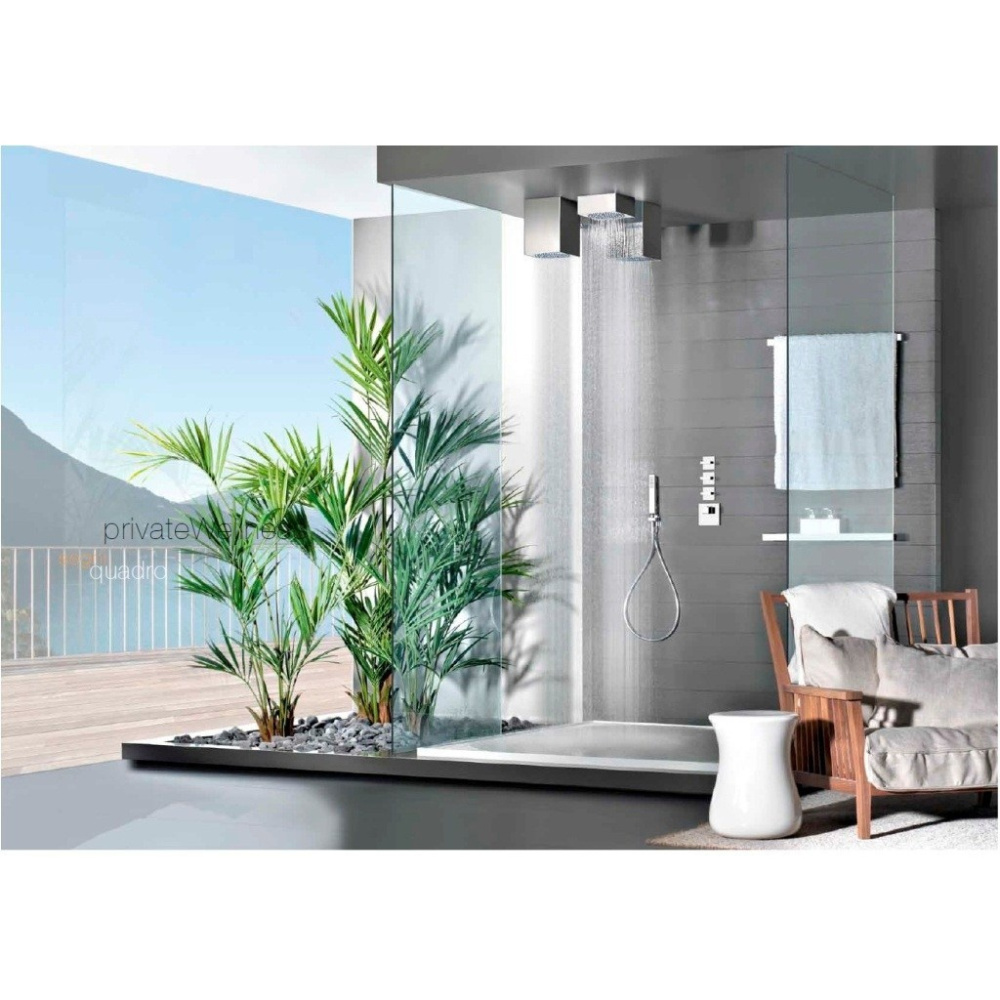 Верхний душ Gessi Segni Quadro (33015#238) сталь полированная