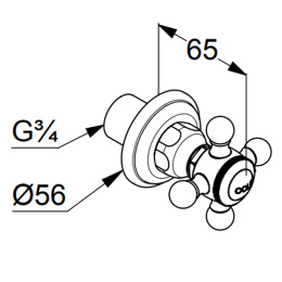 Фото Встраиваемый вентиль Kludi Adlon (518154520) золото