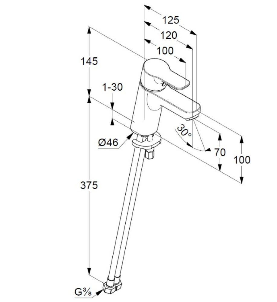 Фото Смеситель для раковины Kludi Pure&Easy (370280565) хром