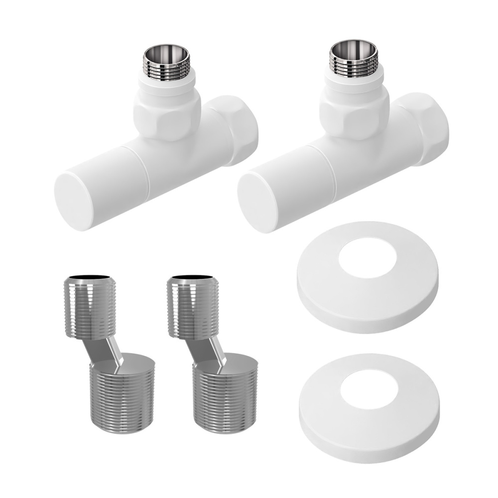 Фото Комплект подключения Lemark LM03412RW с круглыми вентилями, белый