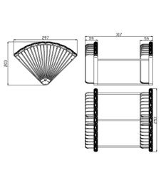 Полка угловая Lemark Jasmine LM6682ORB 2-ярусная Lemark Jasmine (LM6682ORB)