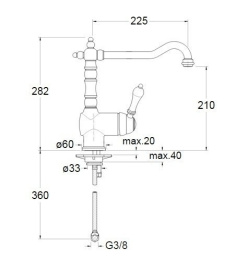 Cristina Tricolore Verde TV27951 Смеситель для раковины