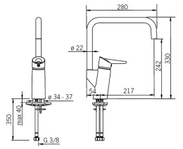 Фото Смеситель Oras Optima 2733F для кухни