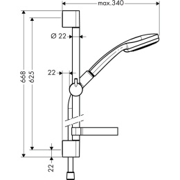 Душевой гарнитур Hansgrohe Croma (27777000) хром