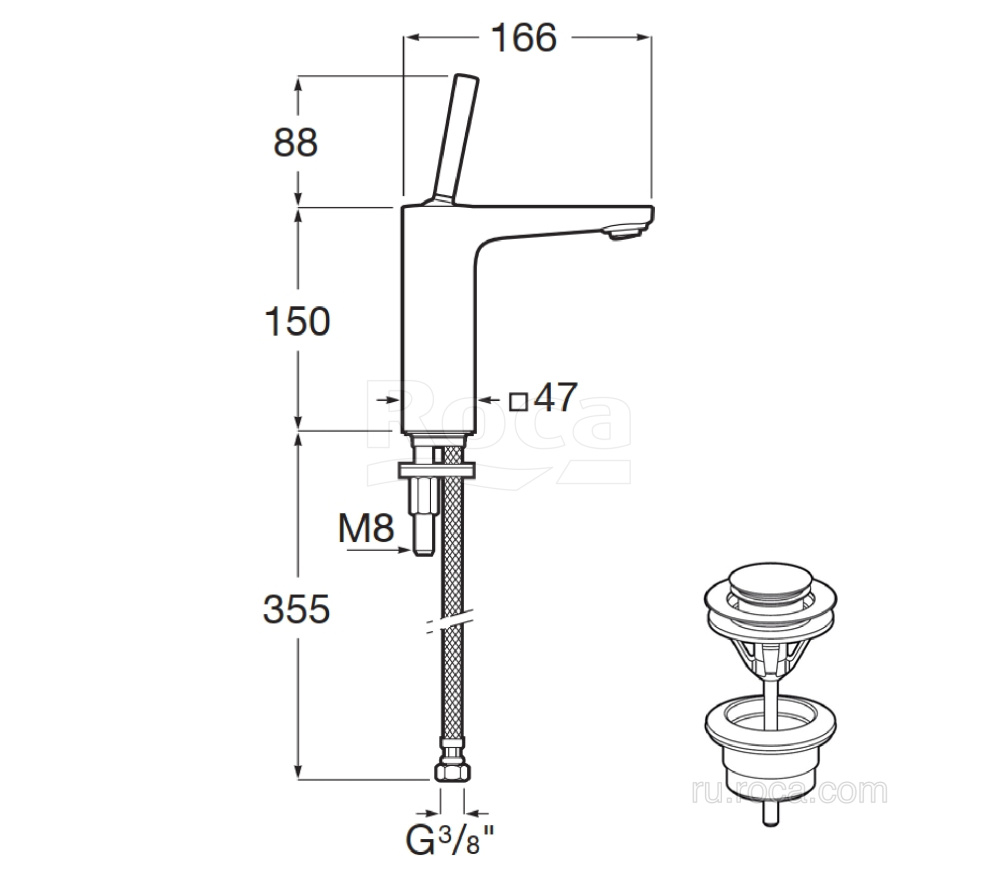 Фото Смеситель для раковины Roca Pals (5A326DC00) хром