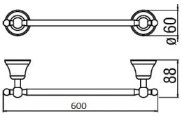 NOBILI ACGR20/600CR Полотенцедержатель (хром)