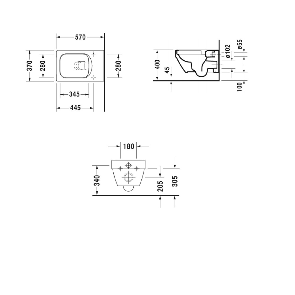 Подвесной унитаз Duravit Vero Air 2525090000, белый