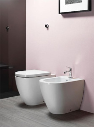 Фото Биде напольное GSI Pura 8869111 50 ×36 см, c отверстием