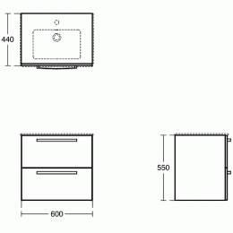 Тумба для комплекта 60 см Ideal Standard Tempo E3240SG
