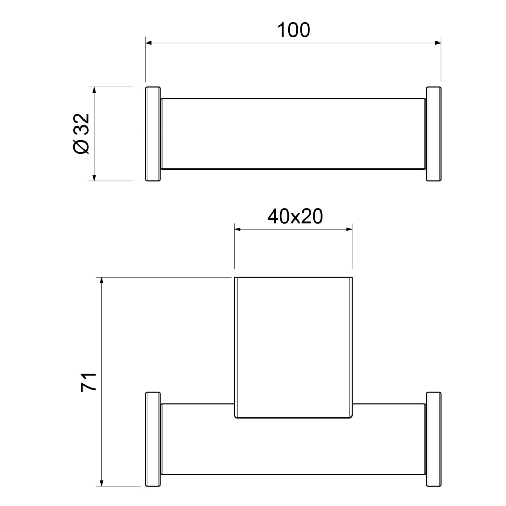 Фото Крючок двойной Timo Luiro 18512/18 черное золото