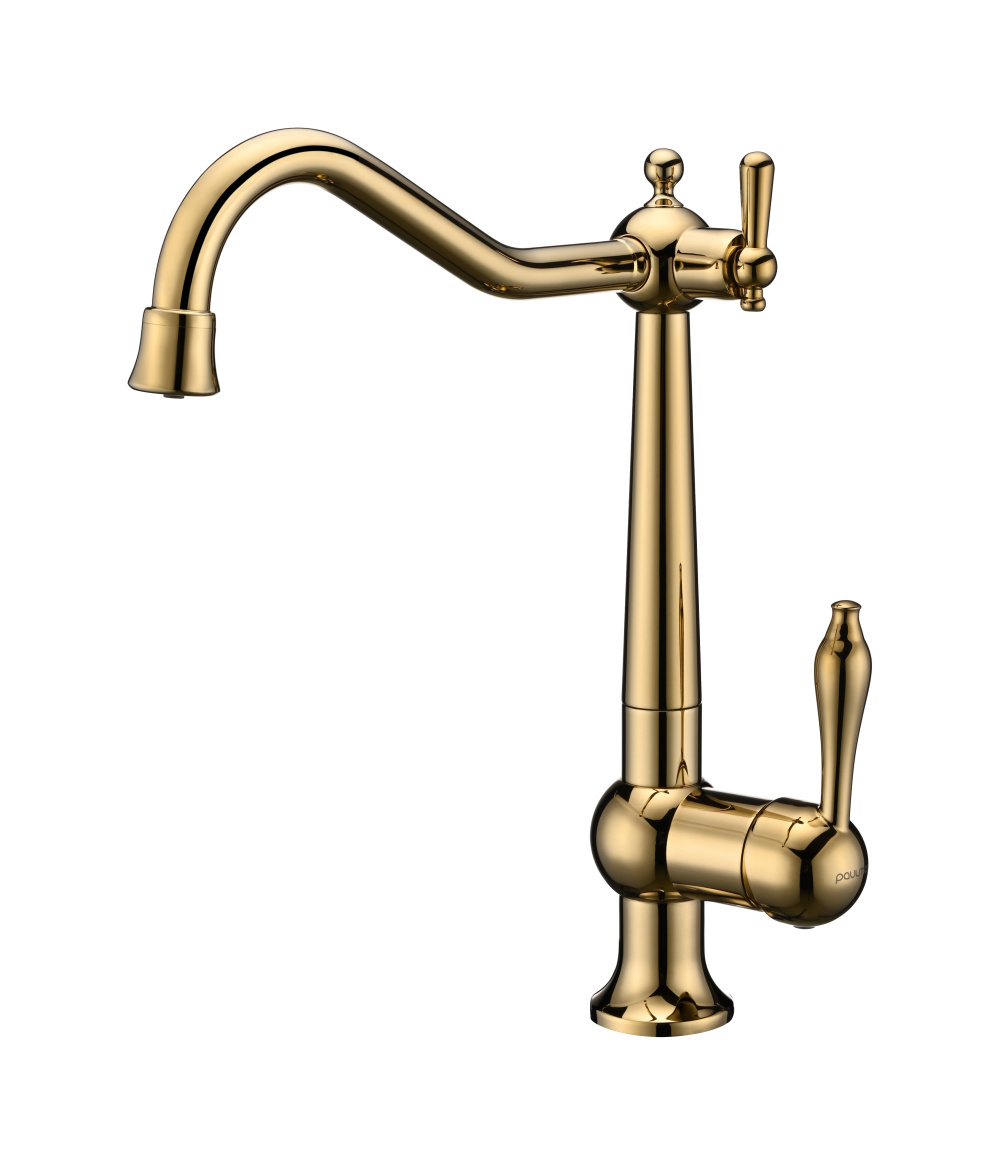Смеситель для кухни Paulmark Retro (Re213226-G) золото