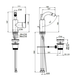 FIMA Carlo Frattini Mast F3152CR Смеситель для биде