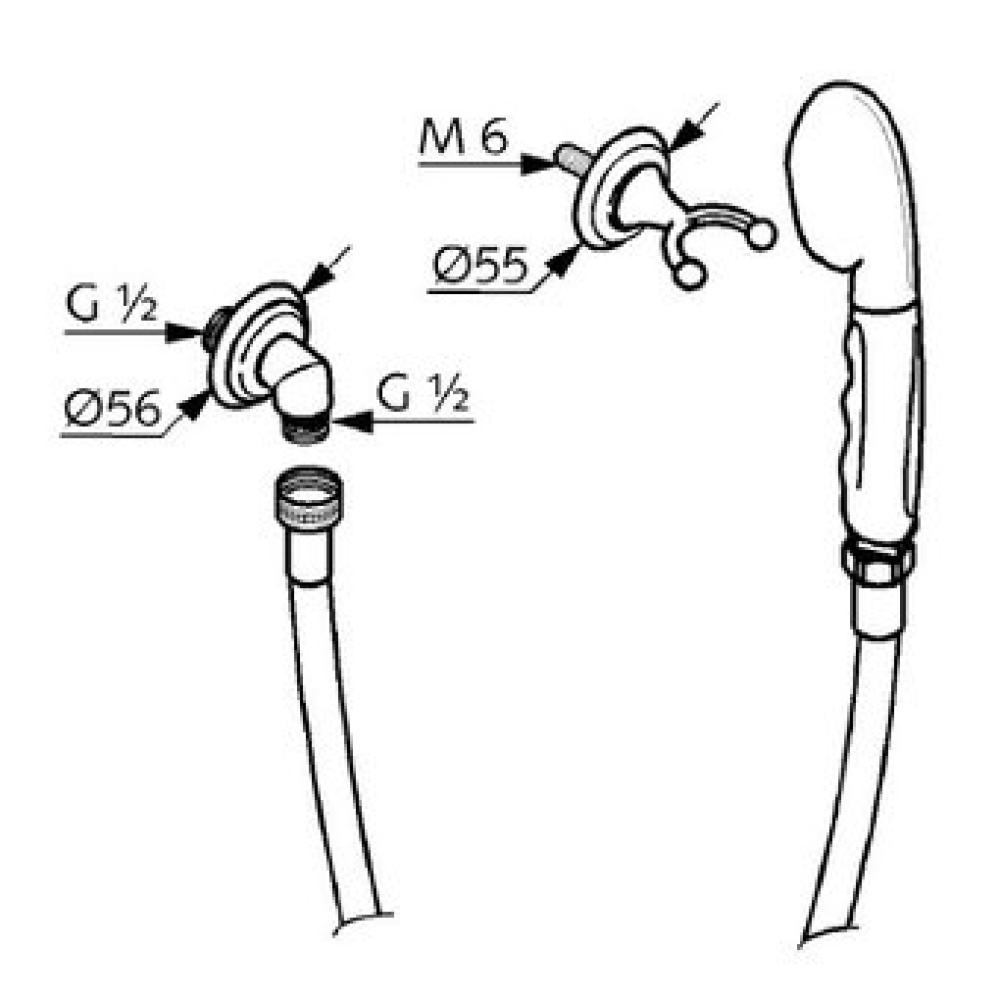 Фото Душевой гарнитур Kludi Adlon (2710545) белый