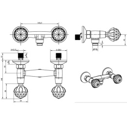 Фото Смеситель для душа Boheme Brillante Presente (354) хром
