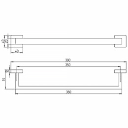 Фото Держатель для полотенец Paini Dax-DaxR 84CR001 хром