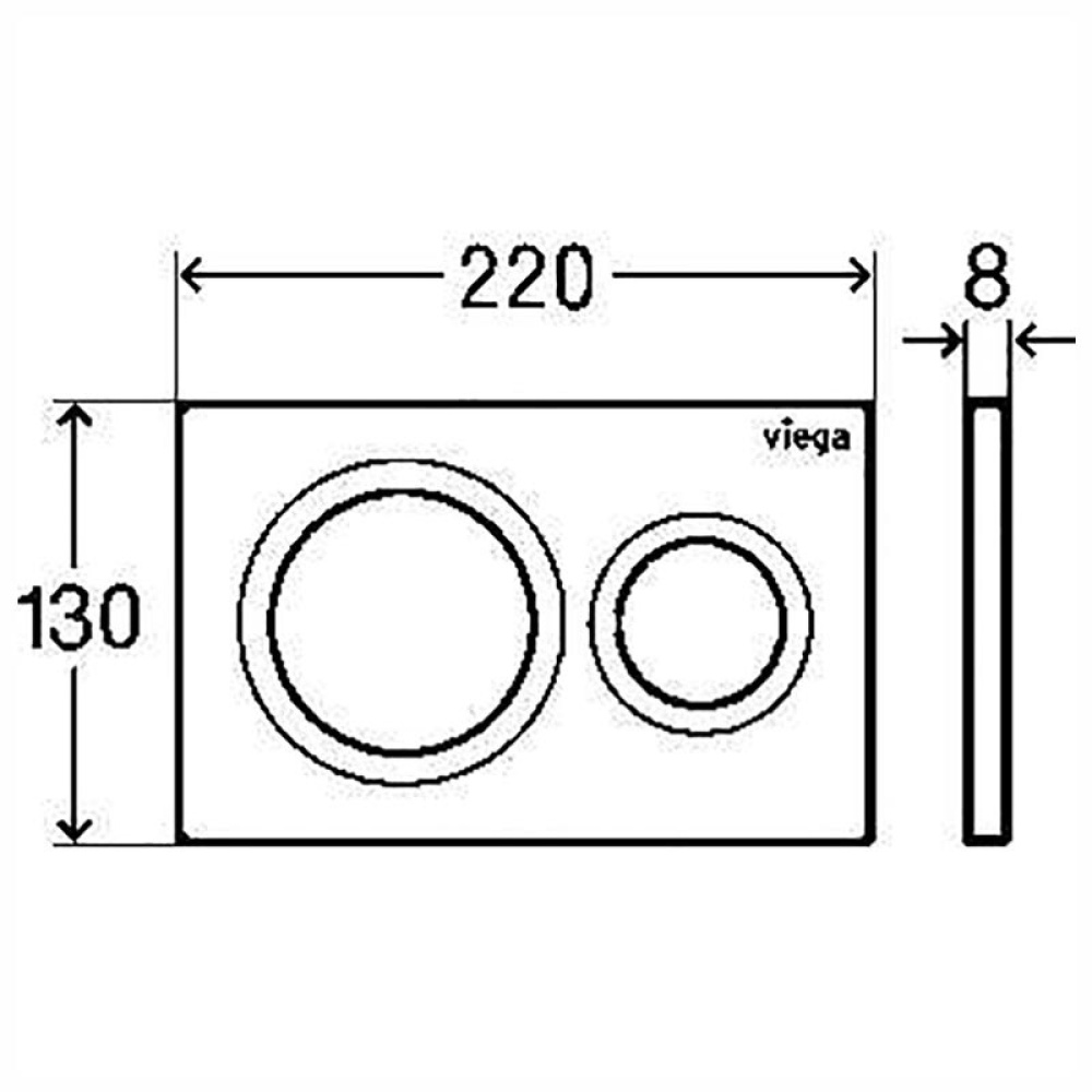 Фото Кнопка смыва Viega Prevista (773793) белый