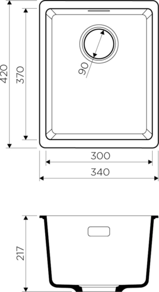 Кухонная мойка Omoikiri Kata 34-U-BE Artgranit (4993380) ваниль
