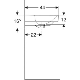 Geberit Smyle Square 500.259.01.1 Раковина, подвесная