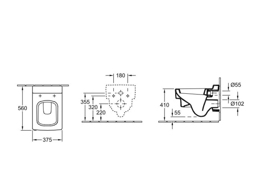Подвесной унитаз Villeroy Boch Memento 562810S3