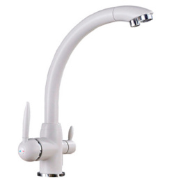 Смеситель для кухни с краном для питьевой воды MATRIX SMF-323707/WT 40 мм цвет белый