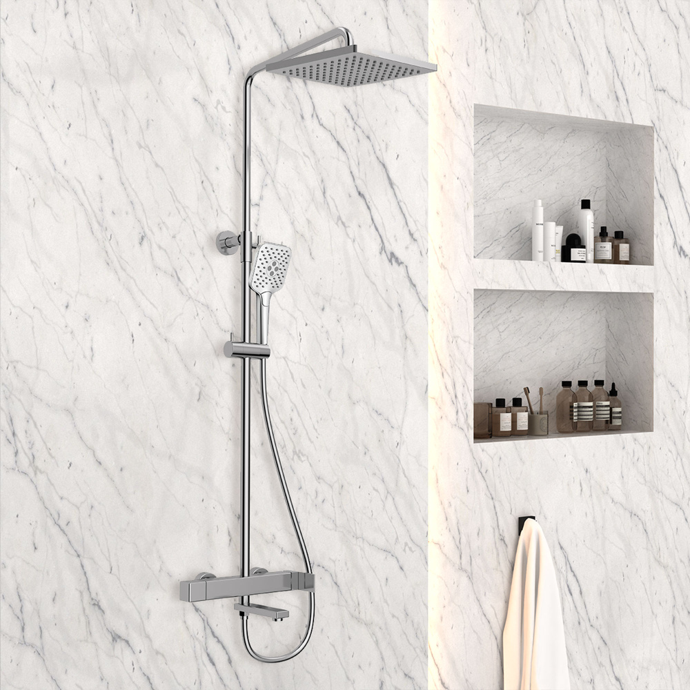 Фото Душевая стойка Vincea Cube (VSFS-1C1CH) хром