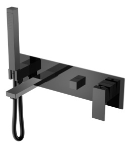 Фото Cмеситель для умывальника Boheme Qubic (474-2-SGM) металл глянец