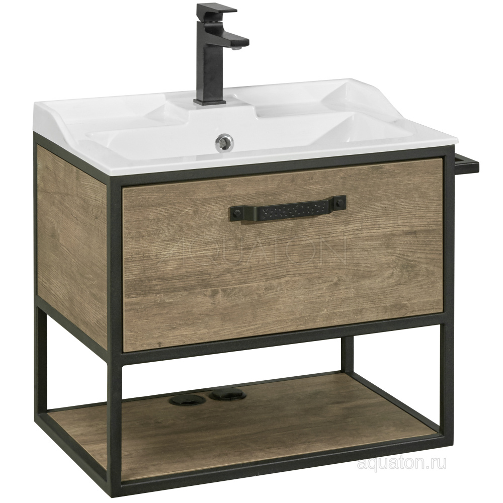 Фото Тумба под раковину Aquaton Лофт Фабрик 65 дуб кантри 1A242301LTDY0