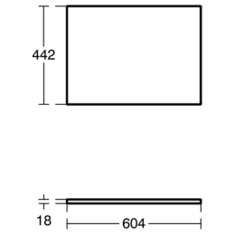 Столешница 60 см Ideal Standard CONNECT AIR E0848VY