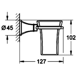 Grohe Grandera 40626IG0 Стакан, керамический