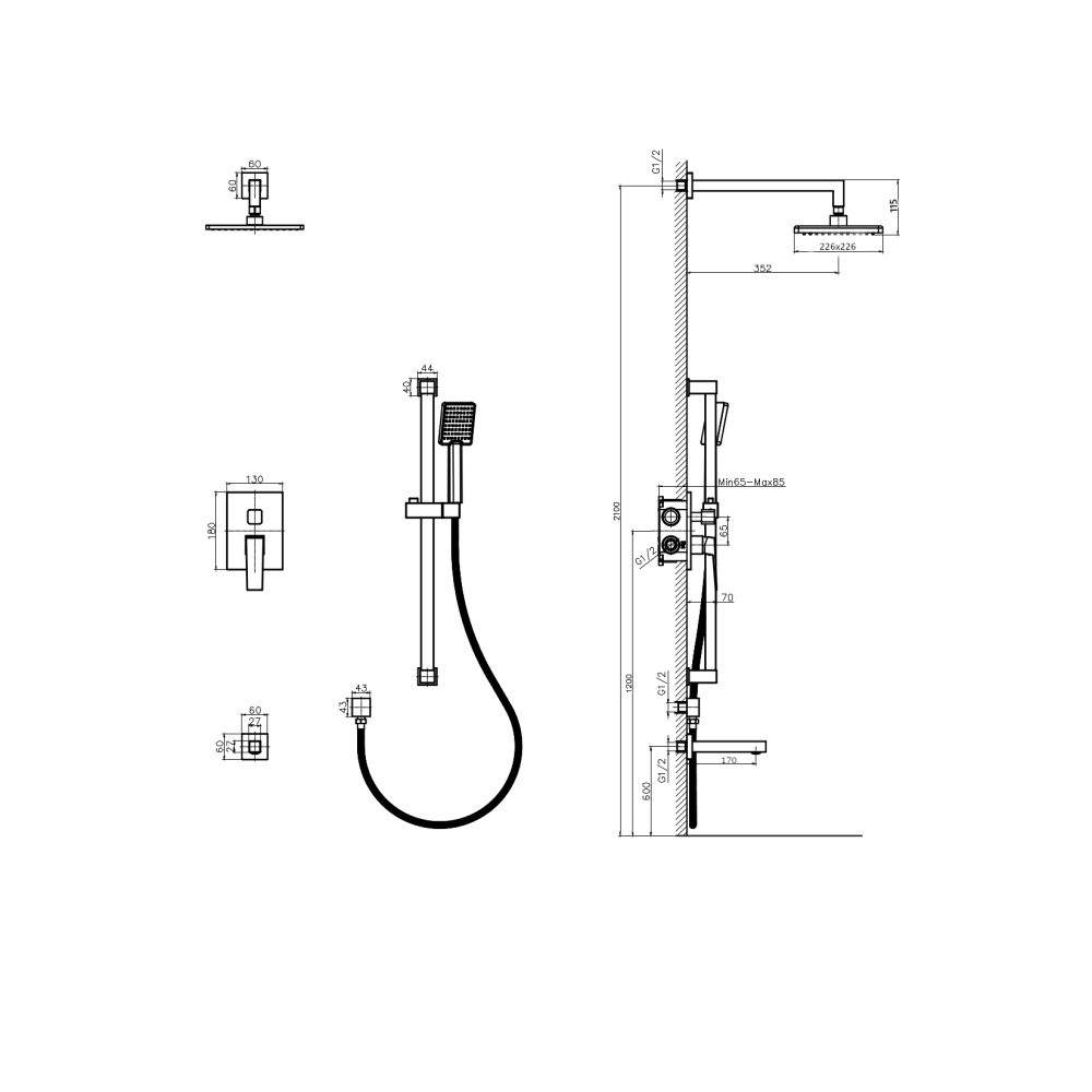 Душевая система Rush Thira (TR3635-60) хром