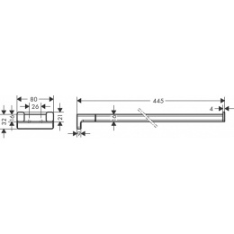 Полотенцедержатель Hansgrohe AddStoris (41770700) белый матовый