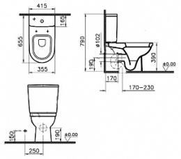 Унитаз-компакт Vitra Form 300 (9729B003-7200) белый