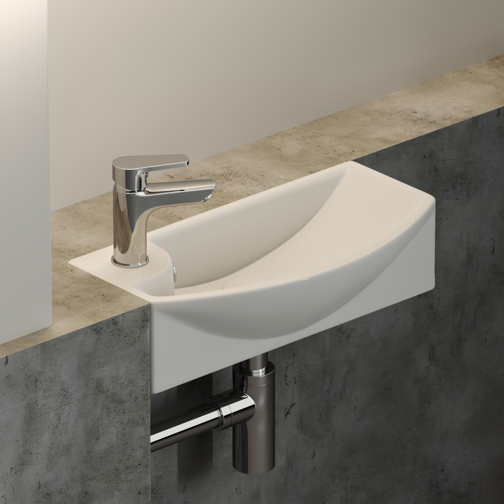 Подвесная раковина Ceramicanova Element CN6038R прямоугольная 45,5 см. правая