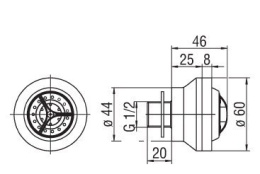 Душевая форсунка NOBILI WE00139/47CR (хром)