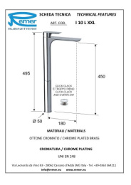 Смеситель Remer для раковины  RR i10LXXL