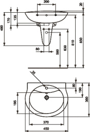 Ideal Standard San Remo E742001 раковина на 45 см