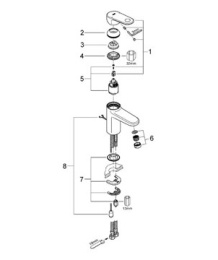 Фото Europlus II Смеситель однорычажный для раковины, цепочка