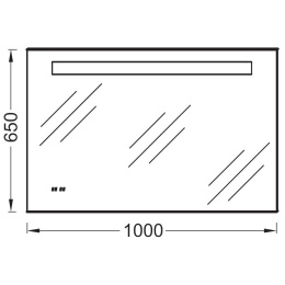 Зеркало Jacob Delafon Parallel 100 см, EB1155-NF, с подсветкой
