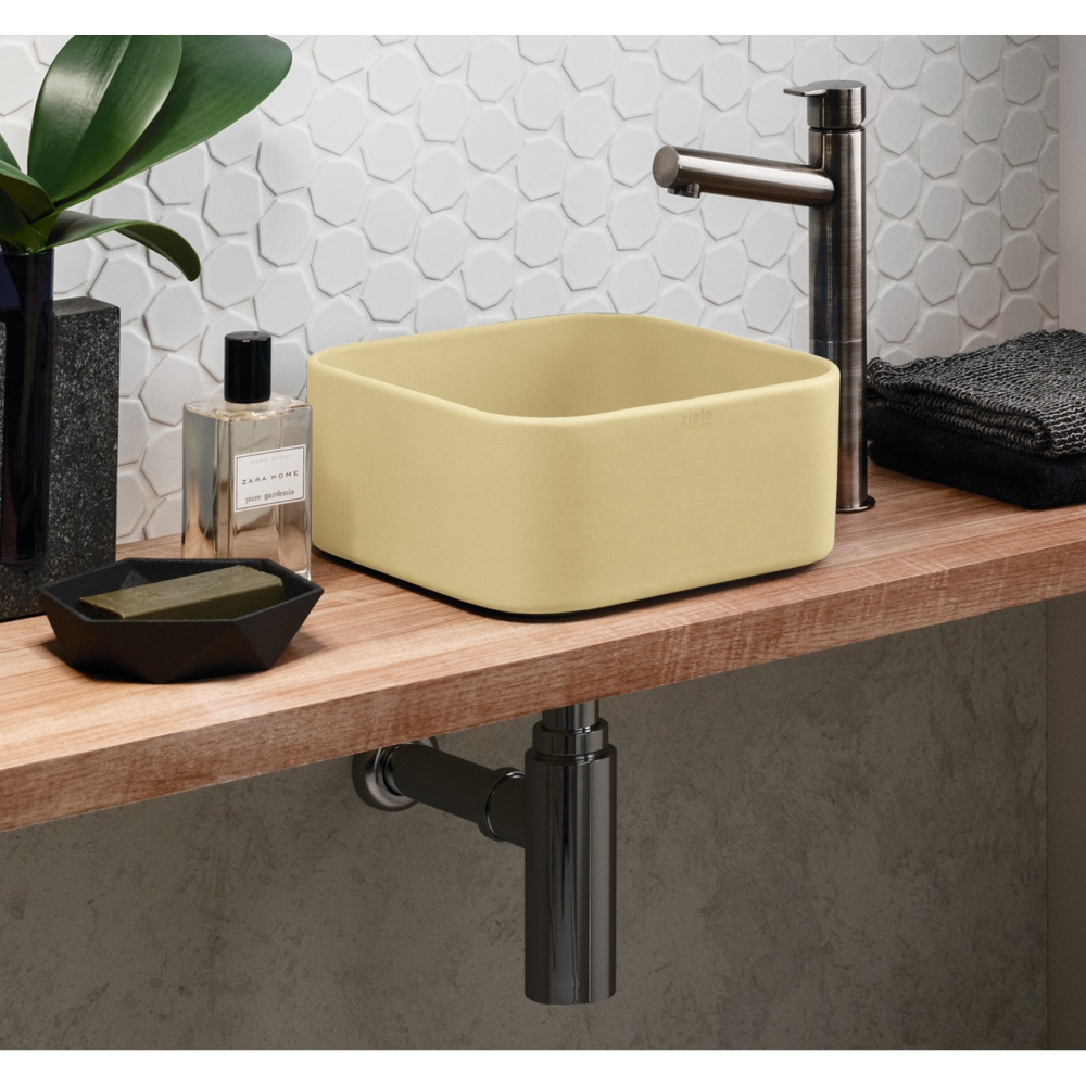 Ceramica CIELO Shui Comfort MILAQ CN - Раковина накладная Minimo 25*25 см Canapa