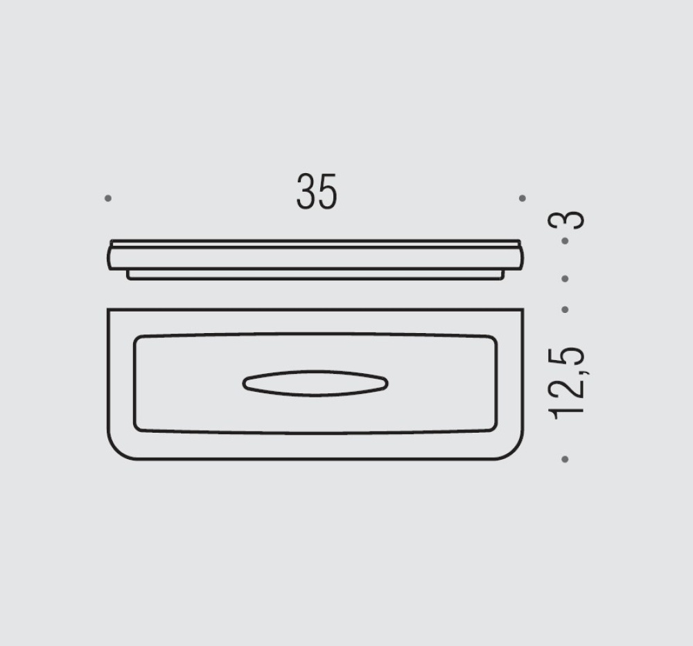 Полочка для губки Colombo LULU В6203, хром