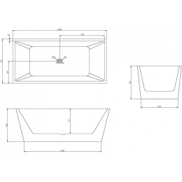 Акриловая ванна 150x80 Abber (AB9224-1.5), прямоугольная