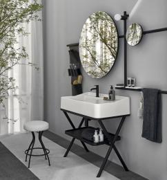 Ceramica CIELO Siwa SWSTE RO - Консоль для раковины, деревянная (Rovere Nero - Темный дуб)