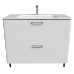 Фото Тумба с раковиной Iddis  Brick белая,  100 см (BRI10WFi95K)