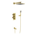 Душевая система встроенная с термостатом Timo Tetra-thermo SX-0199/17SM золото матовое