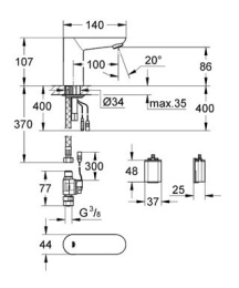 Grohe Euroeco 36271000 Кран, для раковины