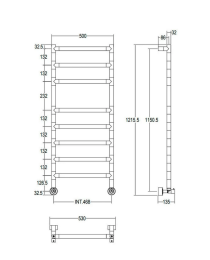 Фото Полотенцесушитель водяной 530x1215 Margaroli Sereno 44844708CRN хром
