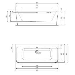 Акриловая ванна 180x80 Ideal Standard  (E399601)