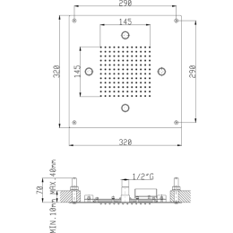 Фото Верхний душ Cisal Zen Shower ZS027150D2, хром